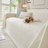 Cooling Scratch Proof Large Sofa Throw Cover, Geometric Texture Couch Protector