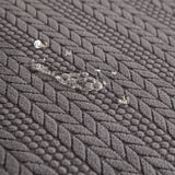 High Stretch Wheat Ear Embossed Textured Couch Slipcover, Water Repellent Sofa Cover