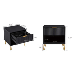 DUMBO 1.0 Nightstand in Black - Ornate Home
