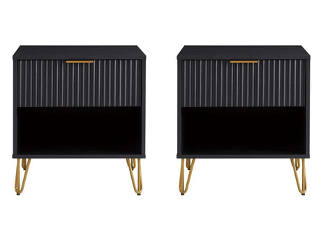 DUMBO 1.0 Nightstand in Black (set of 2) - Ornate Home