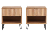 DUMBO 1.0 Nightstand in Golden Brown (set of 2) - Ornate Home