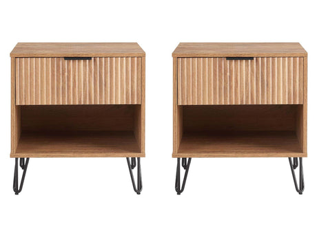 DUMBO 1.0 Nightstand in Golden Brown (set of 2) - Ornate Home