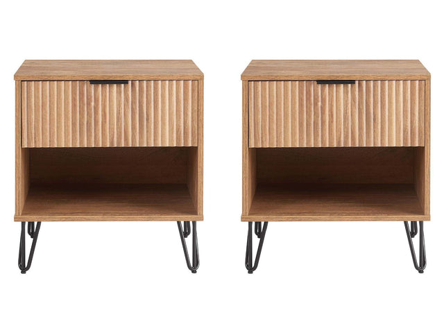 DUMBO 1.0 Nightstand in Golden Brown (set of 2) - Ornate Home