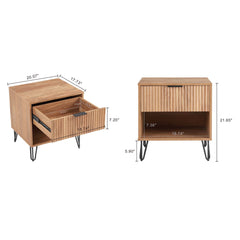 DUMBO 1.0 Nightstand in Golden Brown (set of 2) - Ornate Home