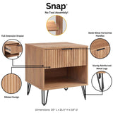 DUMBO 1.0 Nightstand in Golden Brown (set of 2) - Ornate Home