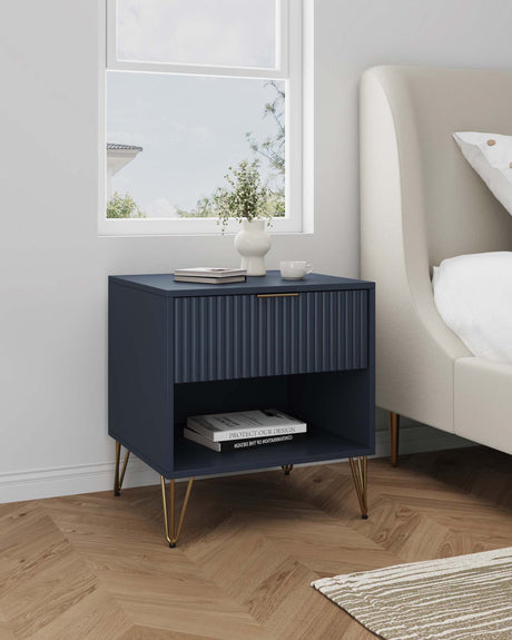DUMBO 1.0 Nightstand in Midnight Blue - Ornate Home
