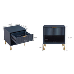 DUMBO 1.0 Nightstand in Midnight Blue - Ornate Home