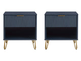 DUMBO 1.0 Nightstand in Midnight Blue (set of 2) - Ornate Home