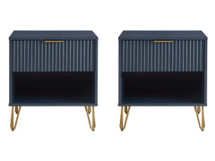 DUMBO 1.0 Nightstand in Midnight Blue (set of 2) - Ornate Home