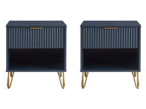 DUMBO 1.0 Nightstand in Midnight Blue (set of 2) - Ornate Home