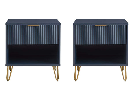 DUMBO 1.0 Nightstand in Midnight Blue (set of 2) - Ornate Home