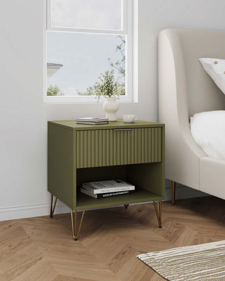 DUMBO 1.0 Nightstand in Olive Green - Ornate Home