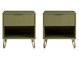 DUMBO 1.0 Nightstand in Olive Green (set of 2) - Ornate Home