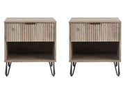 DUMBO 1.0 Nightstand in Rustic Grey (set of 2) - Ornate Home