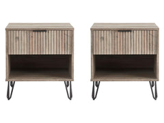DUMBO 1.0 Nightstand in Rustic Grey (set of 2) - Ornate Home