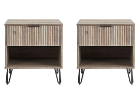 DUMBO 1.0 Nightstand in Rustic Grey (set of 2) - Ornate Home