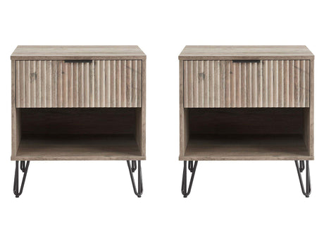 DUMBO 1.0 Nightstand in Rustic Grey (set of 2) - Ornate Home