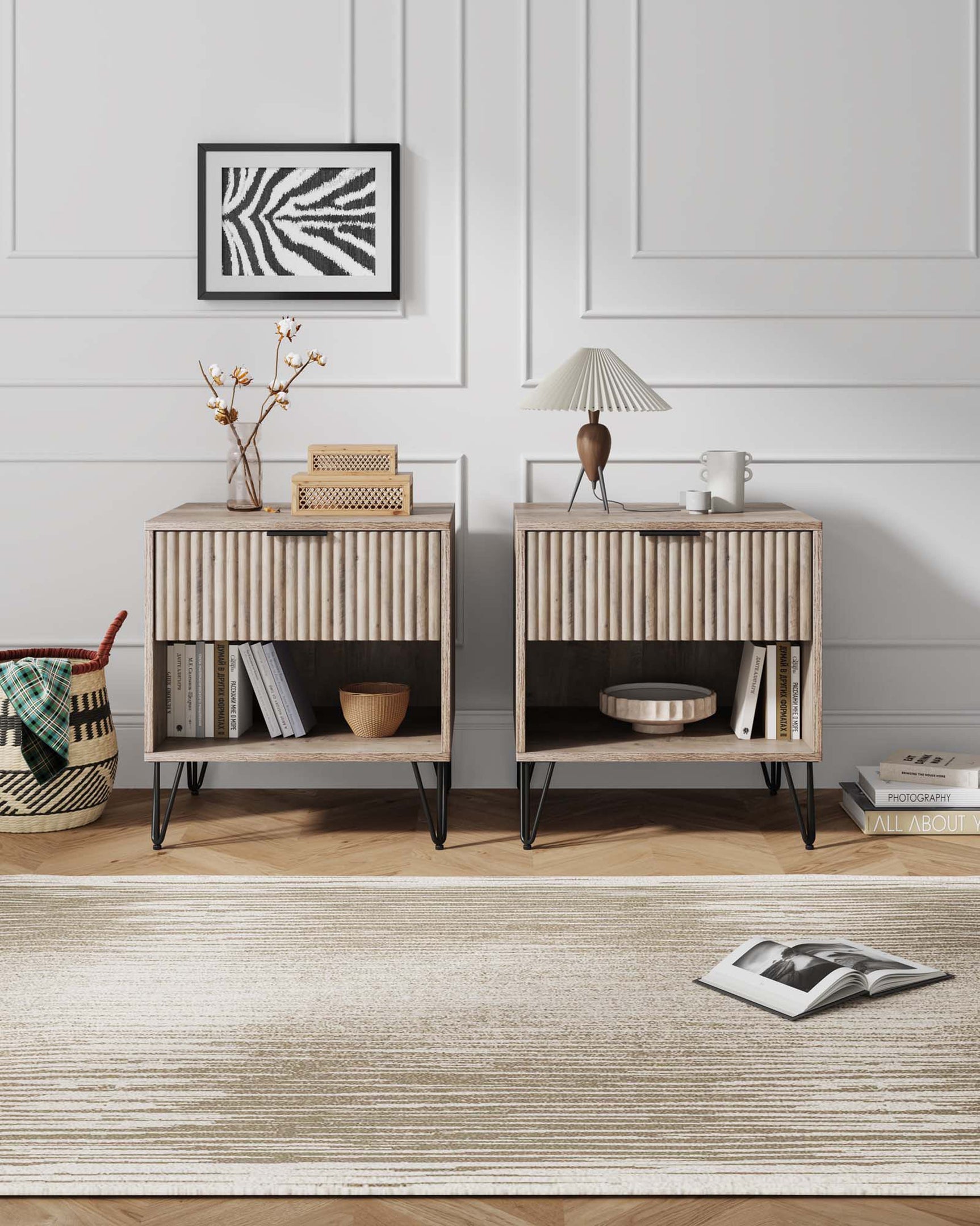 DUMBO 1.0 Nightstand in Rustic Grey (set of 2) - Ornate Home