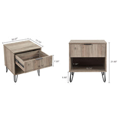 DUMBO 1.0 Nightstand in Rustic Grey (set of 2) - Ornate Home