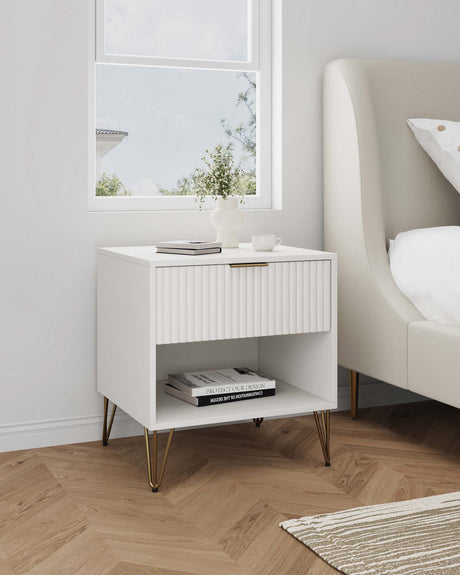 DUMBO 1.0 Nightstand in White - Ornate Home