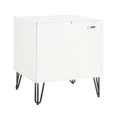 DUMBO 1.0 Nightstand in White and Rustic Grey - Ornate Home