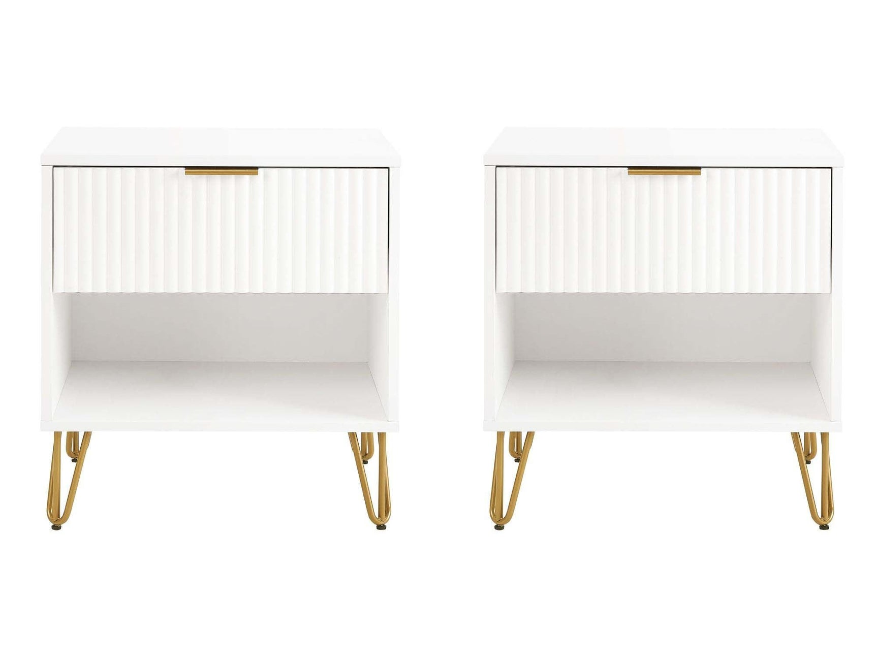 DUMBO 1.0 Nightstand in White (set of 2) - Ornate Home