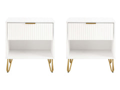 DUMBO 1.0 Nightstand in White (set of 2) - Ornate Home