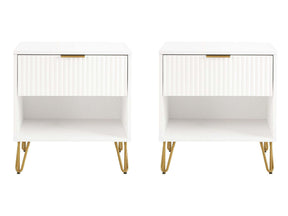 DUMBO 1.0 Nightstand in White (set of 2) - Ornate Home