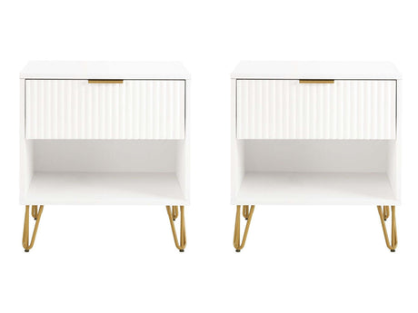 DUMBO 1.0 Nightstand in White (set of 2) - Ornate Home