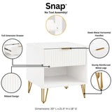 DUMBO 1.0 Nightstand in White (set of 2) - Ornate Home
