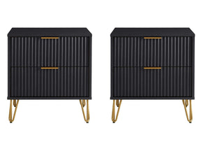 DUMBO 2.0 Nightstand in Black (set of 2) - Ornate Home