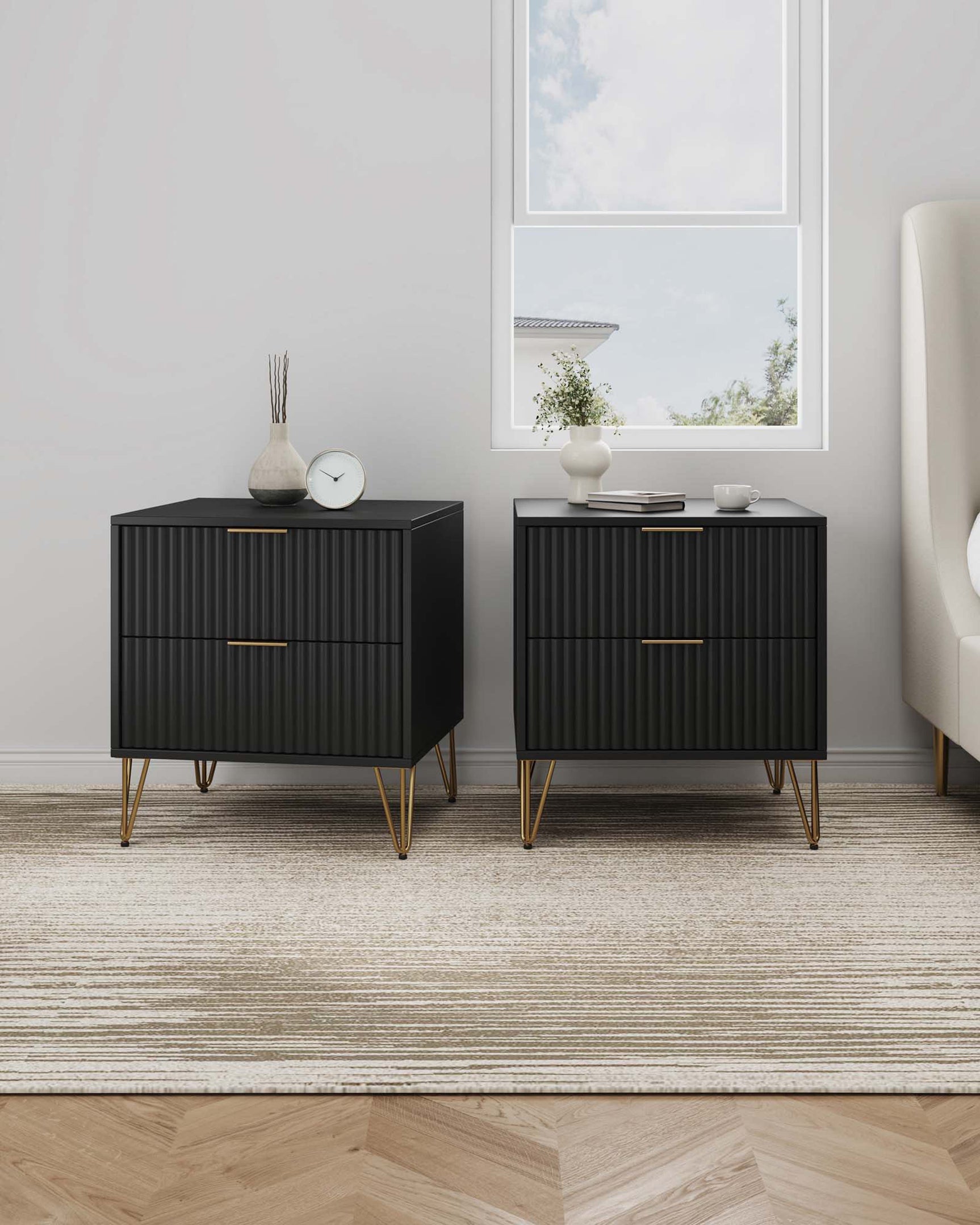 DUMBO 2.0 Nightstand in Black (set of 2) - Ornate Home