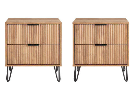 DUMBO 2.0 Nightstand in Golden Brown (set of 2) - Ornate Home