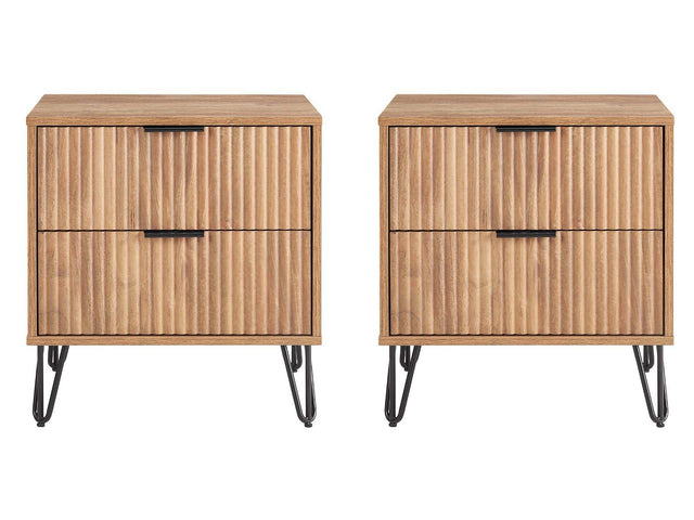 DUMBO 2.0 Nightstand in Golden Brown (set of 2) - Ornate Home