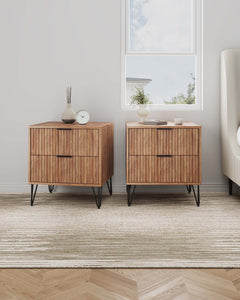 DUMBO 2.0 Nightstand in Golden Brown (set of 2) - Ornate Home