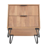 DUMBO 2.0 Nightstand in Golden Brown (set of 2) - Ornate Home