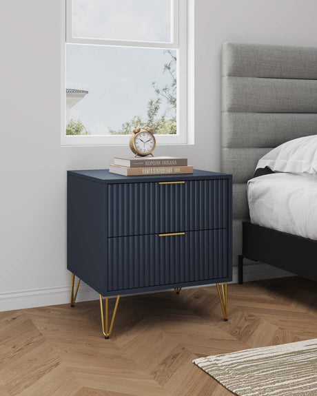 DUMBO 2.0 Nightstand in Midnight Blue - Ornate Home