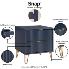 DUMBO 2.0 Nightstand in Midnight Blue - Ornate Home