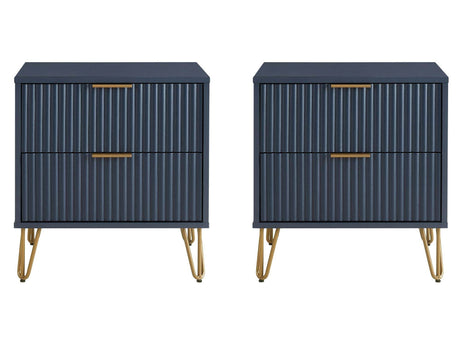 DUMBO 2.0 Nightstand in Midnight Blue (set of 2) - Ornate Home