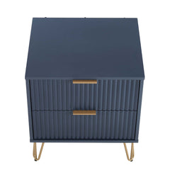 DUMBO 2.0 Nightstand in Midnight Blue (set of 2) - Ornate Home
