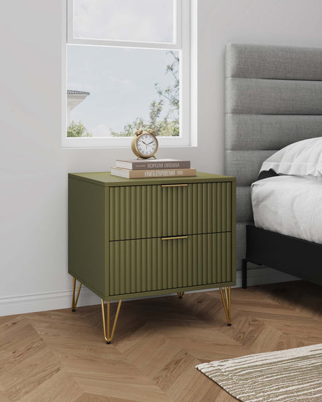 DUMBO 2.0 Nightstand in Olive Green - Ornate Home