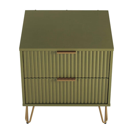 DUMBO 2.0 Nightstand in Olive Green (set of 2) - Ornate Home