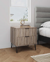 DUMBO 2.0 Nightstand in Rustic Grey - Ornate Home