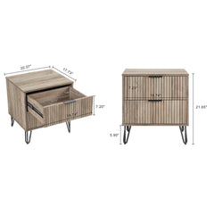 DUMBO 2.0 Nightstand in Rustic Grey (set of 2) - Ornate Home