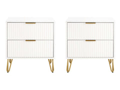 DUMBO 2.0 Nightstand in White (set of 2) - Ornate Home