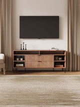 DUMBO 63" TV Stand in Golden Brown - Ornate Home