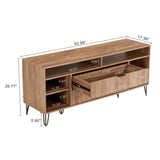 DUMBO 63" TV Stand in Golden Brown - Ornate Home