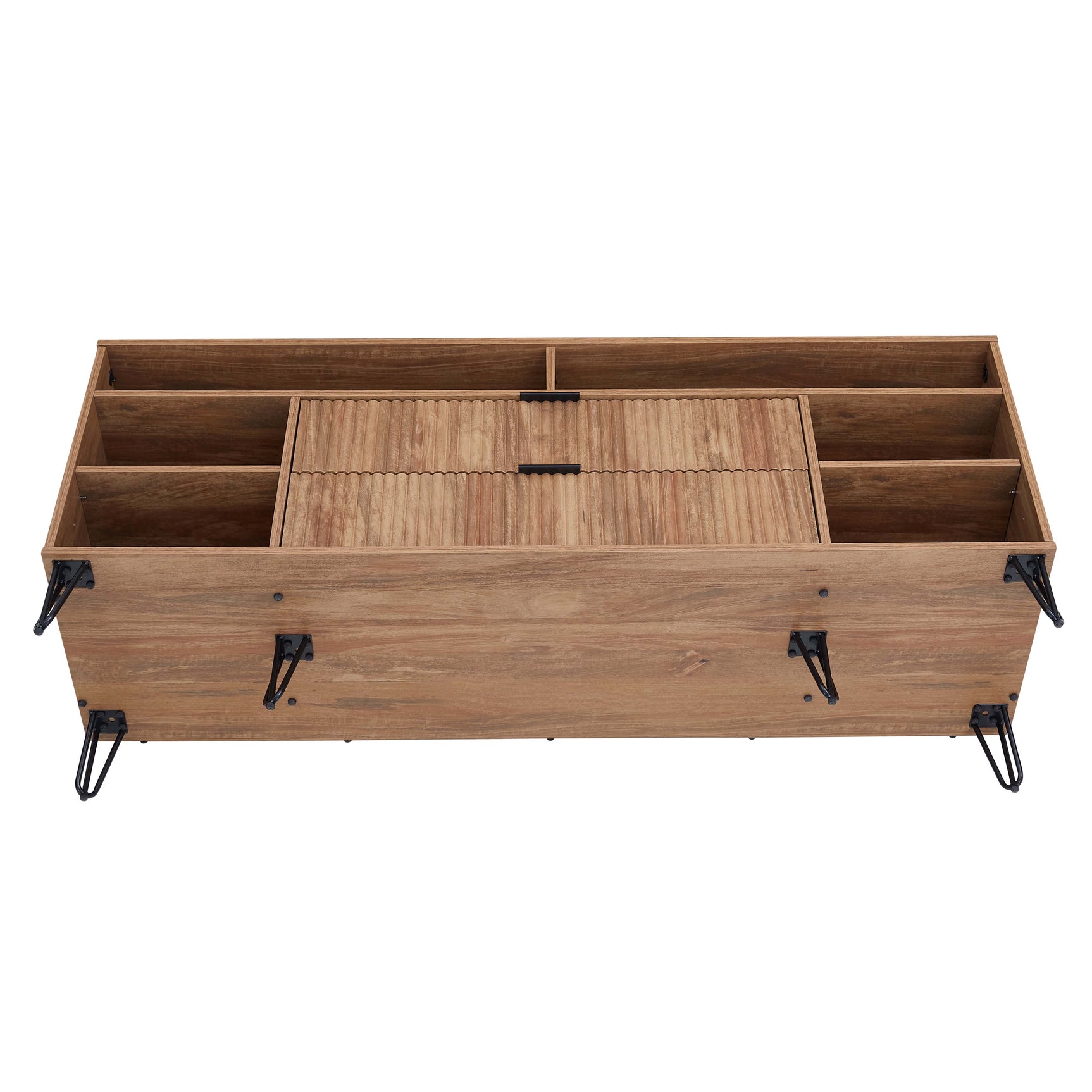 DUMBO 63" TV Stand in Golden Brown - Ornate Home