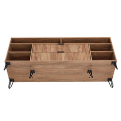 DUMBO 63" TV Stand in Golden Brown - Ornate Home