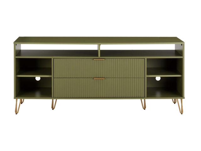 DUMBO 63" TV Stand in Olive Green - Ornate Home